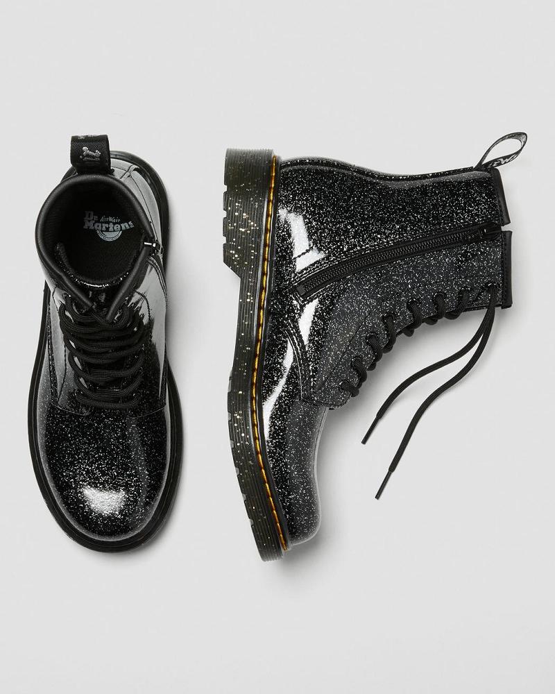 Dr Martens Youth 1460 Glitter Snørestøvler Børn Sort | DK 707ILH